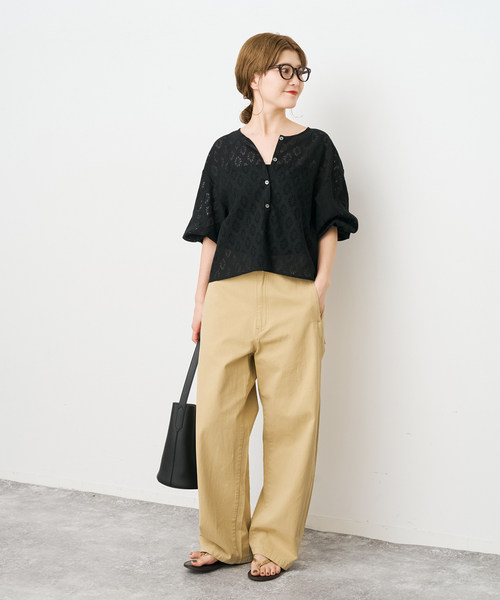 Spick & Span（スピックアンドスパン）の「《WEB限定 / 追加》レースボレロブラウス（シャツ/ブラウス・レディース・ホワイト/ブラック・FREE）」の3枚目の写真