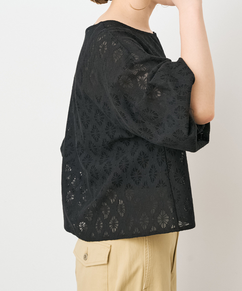 Spick & Span（スピックアンドスパン）の「《WEB限定 / 追加》レースボレロブラウス（シャツ/ブラウス・レディース・ホワイト/ブラック・FREE）」の7枚目の写真