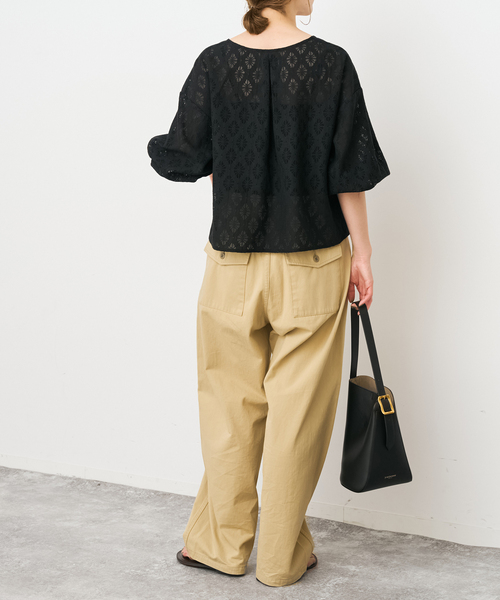Spick & Span（スピックアンドスパン）の「《WEB限定 / 追加》レースボレロブラウス（シャツ/ブラウス・レディース・ホワイト/ブラック・FREE）」の9枚目の写真
