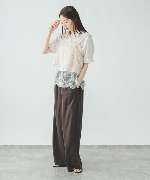 GLOBAL WORK(グローバルワーク)の「フリンジビスチェ/797325(その他トップス・レディース・アイボリー/グレイッシュベージュ・FREE)」の4枚目の写真