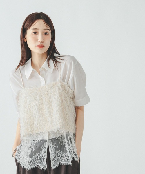 GLOBAL WORK(グローバルワーク)の「フリンジビスチェ/797325(その他トップス・レディース・アイボリー/グレイッシュベージュ・FREE)」の6枚目の写真
