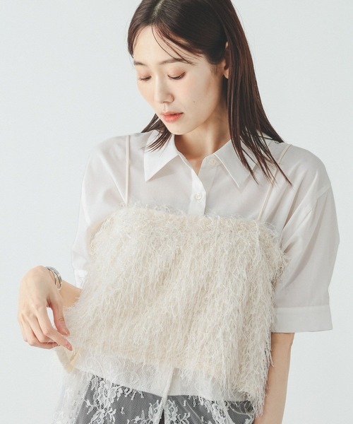 GLOBAL WORK(グローバルワーク)の「フリンジビスチェ/797325(その他トップス・レディース・アイボリー/グレイッシュベージュ・FREE)」の8枚目の写真