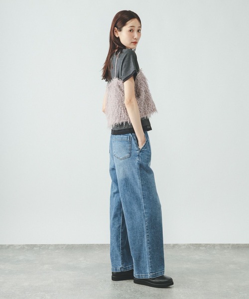 GLOBAL WORK(グローバルワーク)の「フリンジビスチェ/797325(その他トップス・レディース・アイボリー/グレイッシュベージュ・FREE)」の10枚目の写真