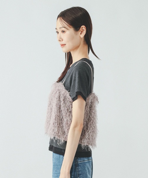 GLOBAL WORK(グローバルワーク)の「フリンジビスチェ/797325(その他トップス・レディース・アイボリー/グレイッシュベージュ・FREE)」の14枚目の写真