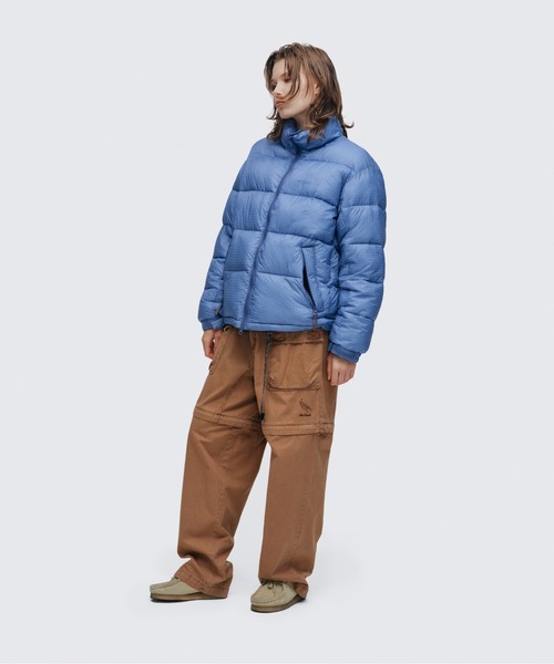 WILD THINGS（ワイルドシングス）の「シアーチェック ロフトジャケット｜SEER CHECK LOFT JACKET（ブルゾン・レディース・グリーン/ピンクベージュ/ライトパープル/ブラック・M/S）」の6枚目の写真