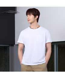 26 SS セミクロップポケットラウンド半袖Tシャツ (4カラー)