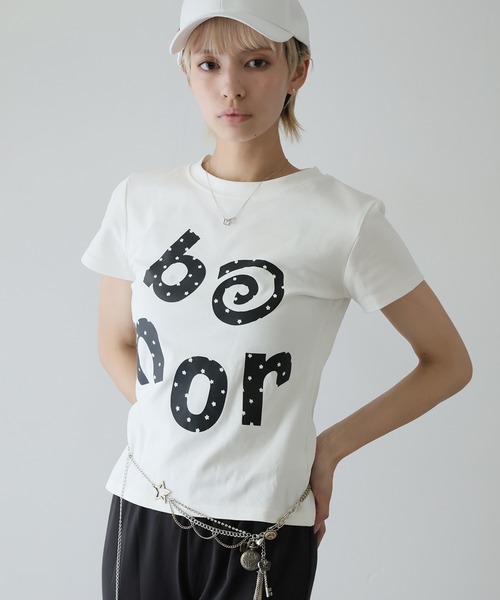 Ulysses(ユリシス)の「ドットロゴクルーネックTシャツ(Tシャツ/カットソー・レディース・ホワイト・L/M/S)」の12枚目の写真