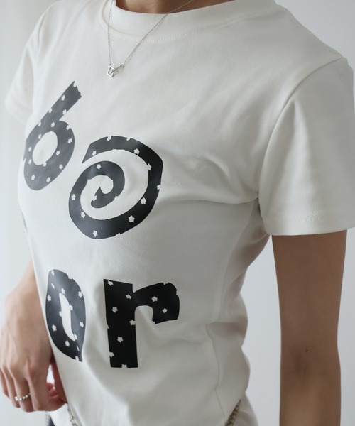 Ulysses(ユリシス)の「ドットロゴクルーネックTシャツ(Tシャツ/カットソー・レディース・ホワイト・L/M/S)」の3枚目の写真