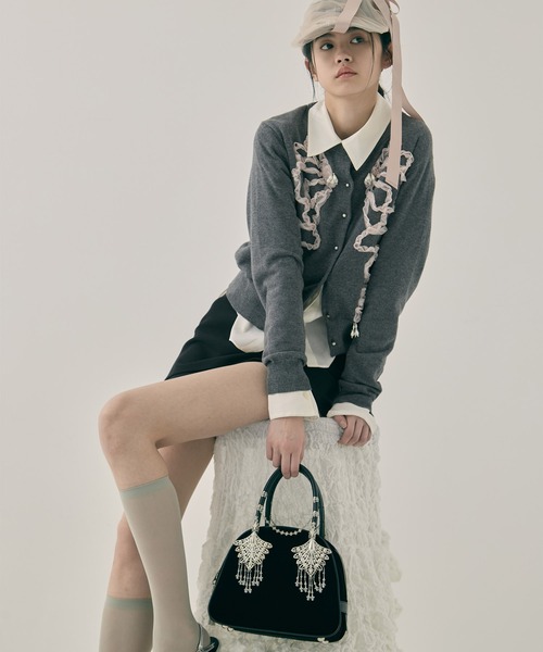tanakadaisuke(タナカダイスケ)の「【tanakadaisuke/タナカダイスケ】wing bijou hand bag/ウィングビジューハンドバッグ(ハンドバッグ・レディース・ブラック・FREE)」の13枚目の写真