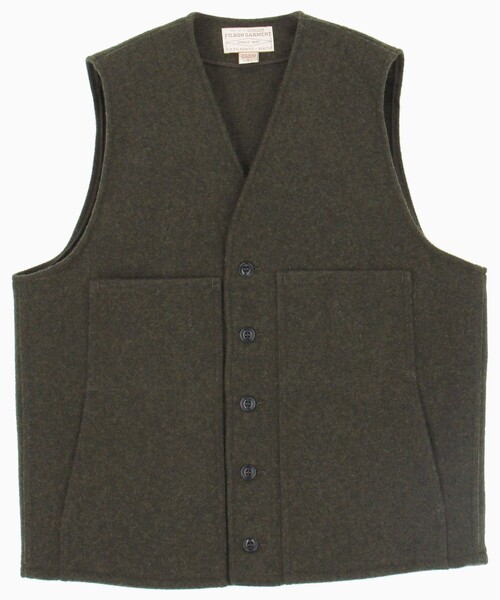 FILSON（フィルソン）の「FILSON/フィルソン Mackinaw Wool Vest/フィルソン マッキノー ウール ベスト（その他アウター・メンズ・ネイビー/チャコールグレー/オリーブ・X-SMALL/X-LARGE/SMALL/LARGE/MEDIUM）」の3枚目の写真