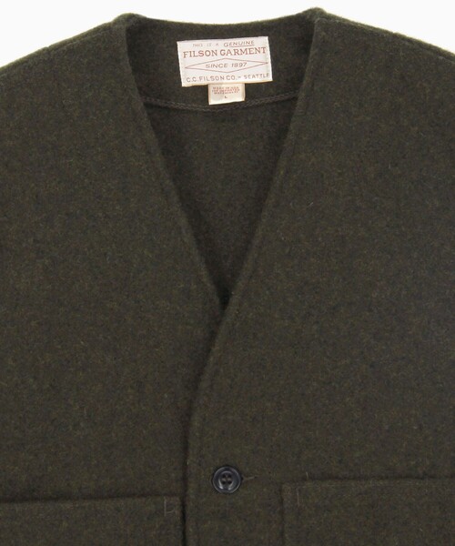 FILSON（フィルソン）の「FILSON/フィルソン Mackinaw Wool Vest/フィルソン マッキノー ウール ベスト（その他アウター・メンズ・ネイビー/チャコールグレー/オリーブ・X-SMALL/X-LARGE/SMALL/LARGE/MEDIUM）」の5枚目の写真