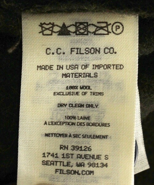 FILSON（フィルソン）の「FILSON/フィルソン Mackinaw Wool Vest/フィルソン マッキノー ウール ベスト（その他アウター・メンズ・ネイビー/チャコールグレー/オリーブ・X-SMALL/X-LARGE/SMALL/LARGE/MEDIUM）」の10枚目の写真