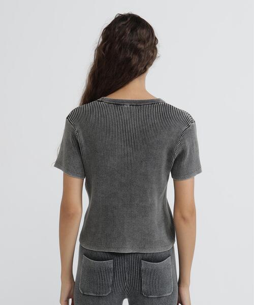 AVIREX(アヴィレックス)の「VINTAGE WASH WAPPEN KNIT PULLOVER(Tシャツ/カットソー・レディース・ネイビー/ブラック・S/M)」の7枚目の写真