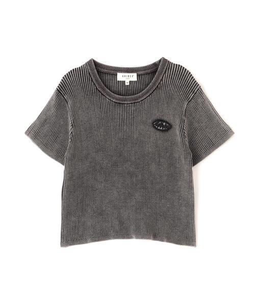 AVIREX(アヴィレックス)の「VINTAGE WASH WAPPEN KNIT PULLOVER(Tシャツ/カットソー・レディース・ネイビー/ブラック・S/M)」の11枚目の写真