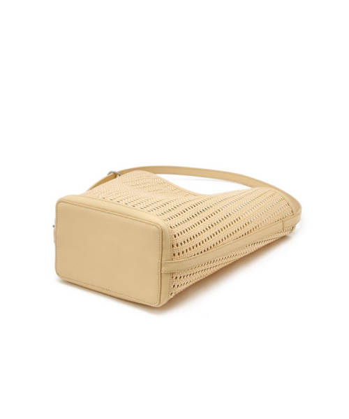 athe（アテ）の「[PANIER] ライトベージュ パニエ メッシュ ショルダーバッグL AABA6E841Y1（ショルダーバッグ・レディース・ライトイエロー・FREE）」の6枚目の写真