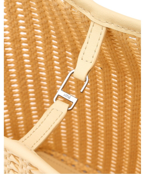 athe（アテ）の「[PANIER] ライトベージュ パニエ メッシュ ショルダーバッグL AABA6E841Y1（ショルダーバッグ・レディース・ライトイエロー・FREE）」の7枚目の写真