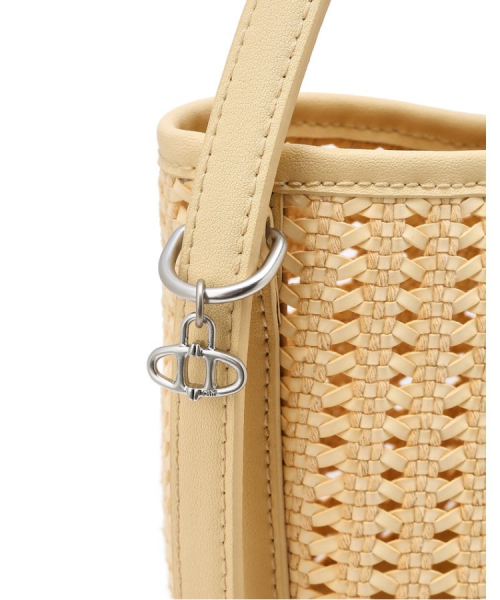 athe（アテ）の「[PANIER] ライトベージュ パニエ メッシュ ショルダーバッグL AABA6E841Y1（ショルダーバッグ・レディース・ライトイエロー・FREE）」の8枚目の写真