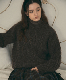 Homely Cable Knit_Deep Brown(O25-KN28)