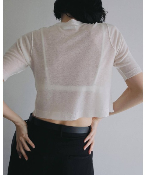 anuke(アンヌーク)の「Wool Knit T-shirts(Tシャツ/カットソー・レディース・アイボリー/ブラウン/サーモンピンク・FREE)」の9枚目の写真