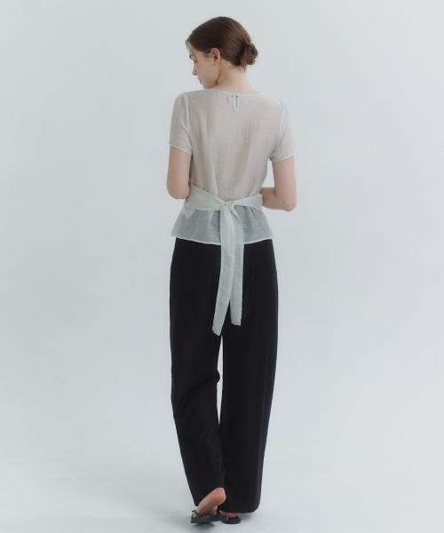 MICANE（ミケーネ）の「トブリックスラブピンタックパンツ（その他パンツ・レディース・ブラック/アイボリー・0/1/2/3/4/5）」の9枚目の写真