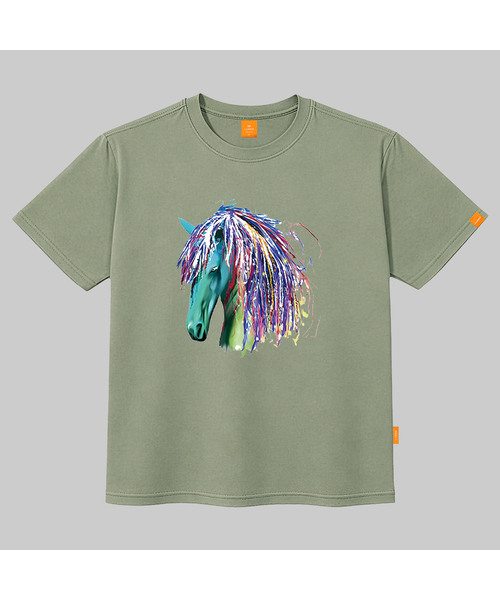 LLAMO（エラモ）の「ミントユニコーン 半袖Tシャツ 男女共用 ビッグサイズ S 4XL（Tシャツ/カットソー・レディース・ホワイト/ブラック/レッド/カーキ・SMALL/MEDIUM/LARGE/X-LARGE/2XL/4XL/3XL）」の4枚目の写真