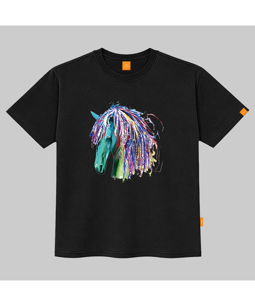 LLAMO（エラモ）の「ミントユニコーン 半袖Tシャツ 男女共用 ビッグサイズ S 4XL（Tシャツ/カットソー・レディース・ホワイト/ブラック/レッド/カーキ・SMALL/MEDIUM/LARGE/X-LARGE/2XL/4XL/3XL）」の3枚目の写真