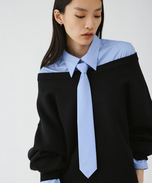 UNFORM（アンフォーム）の「【2026AW Debut】【UNFORM】スウェットライクニット（ニット/セーター・レディース・ブラック/レッド/ネイビー・FREE）」の22枚目の写真
