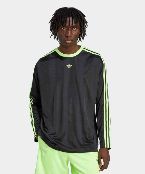 adidas(アディダス)の「adidas アディカラー ジャカード 長袖ジャージー / ロンT / アディダスオリジナルス adidas Originals(Tシャツ/カットソー・メンズ・ブラック・XX-LARGE/3XL/X-SMALL/MEDIUM/SMALL/X-LARGE/LARGE)」の1枚目の写真