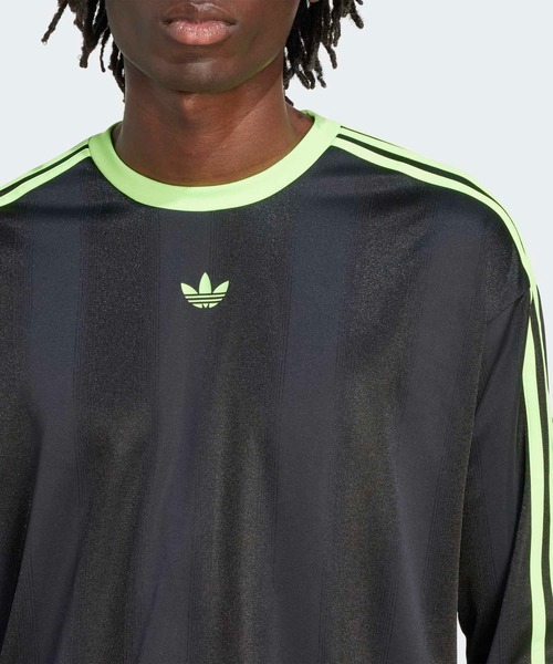 adidas(アディダス)の「adidas アディカラー ジャカード 長袖ジャージー / ロンT / アディダスオリジナルス adidas Originals(Tシャツ/カットソー・メンズ・ブラック・XX-LARGE/3XL/X-SMALL/MEDIUM/SMALL/X-LARGE/LARGE)」の3枚目の写真
