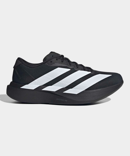 adidas(アディダス)の「アディゼロ EVO SL ウーブン / Adizero EVO SL WOVEN / ランニングシューズ / アディダス adidas(スニーカー・メンズ・ブラック・24.5cm/25.0cm/25.5cm/28.5cm/28.0cm/27.5cm/26.5cm/27.0cm/26.0cm/29.0cm)」の1枚目の写真