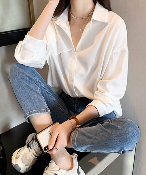 Flugge(フラッジー)の「フロントデザインシャツ(シャツ/ブラウス・レディース・ホワイト・MEDIUM)」の7枚目の写真