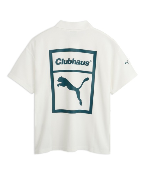 PUMA(プーマ)の「PUMA プーマ メンズ ゴルフ PUMA x CLUBHAUS リラックス 半袖 ポロシャツ(ポロシャツ・メンズ・ブラック×ブルー/ホワイト系その他/ホワイト×グリーン/ブラック×ホワイト/ホワイト系その他2・X-LARGE/XX-LARGE/MEDIUM/SMALL/LARGE)」の2枚目の写真