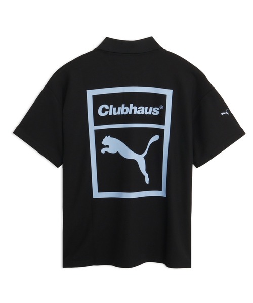 PUMA(プーマ)の「PUMA プーマ メンズ ゴルフ PUMA x CLUBHAUS リラックス 半袖 ポロシャツ(ポロシャツ・メンズ・ブラック×ブルー/ホワイト系その他/ホワイト×グリーン/ブラック×ホワイト/ホワイト系その他2・X-LARGE/XX-LARGE/MEDIUM/SMALL/LARGE)」の1枚目の写真