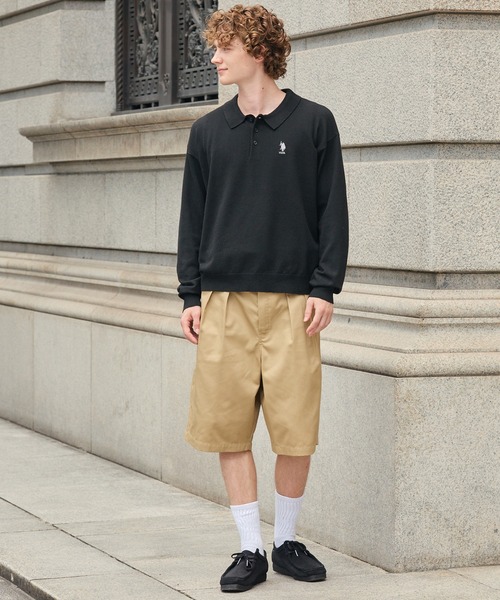 U.S. POLO ASSN.(ユーエスポロアッスン)の「U.S. POLO ASSN./ユーエスポロアッスン 別注 ワンポイント刺繍 アソート オーバーサイズ 長袖ニットポロ(ニット/セーター・メンズ・チャコール/ブラック/ネイビー/ブラック系/ネイビー系・S/L/M)」の22枚目の写真