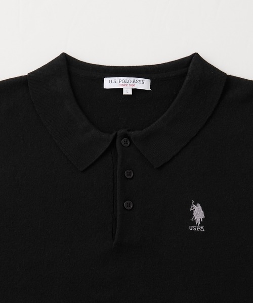 U.S. POLO ASSN.(ユーエスポロアッスン)の「U.S. POLO ASSN./ユーエスポロアッスン 別注 ワンポイント刺繍 アソート オーバーサイズ 長袖ニットポロ(ニット/セーター・メンズ・チャコール/ブラック/ネイビー/ブラック系/ネイビー系・S/L/M)」の9枚目の写真