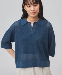 ティゴラ TIGORA メッシュニットポロシャツ