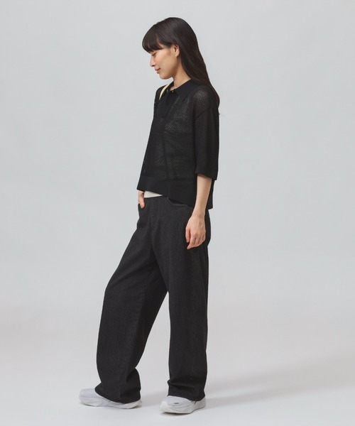TIGORA（ティゴラ）の「ティゴラ TIGORA メッシュニットポロシャツ（ポロシャツ・レディース・ブルー/ブラック/チャコールグレー・M/L）」の18枚目の写真