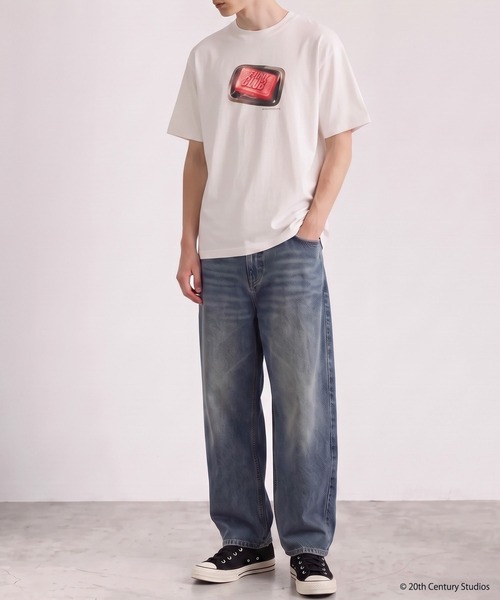 SLICK(スリック)の「【SLICK/スリック】FIGHT CLUB Printed T-shirt 01 / ファイトクラブ ロゴプリントTシャツ / パウダー加工 / オーバーサイズ / ヴィンテージライク(Tシャツ/カットソー・メンズ・ブラック/ホワイト・3/2/1)」の9枚目の写真