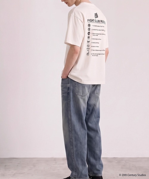 SLICK(スリック)の「【SLICK/スリック】FIGHT CLUB Printed T-shirt 01 / ファイトクラブ ロゴプリントTシャツ / パウダー加工 / オーバーサイズ / ヴィンテージライク(Tシャツ/カットソー・メンズ・ブラック/ホワイト・3/2/1)」の10枚目の写真