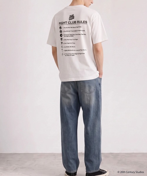SLICK(スリック)の「【SLICK/スリック】FIGHT CLUB Printed T-shirt 01 / ファイトクラブ ロゴプリントTシャツ / パウダー加工 / オーバーサイズ / ヴィンテージライク(Tシャツ/カットソー・メンズ・ブラック/ホワイト・3/2/1)」の11枚目の写真