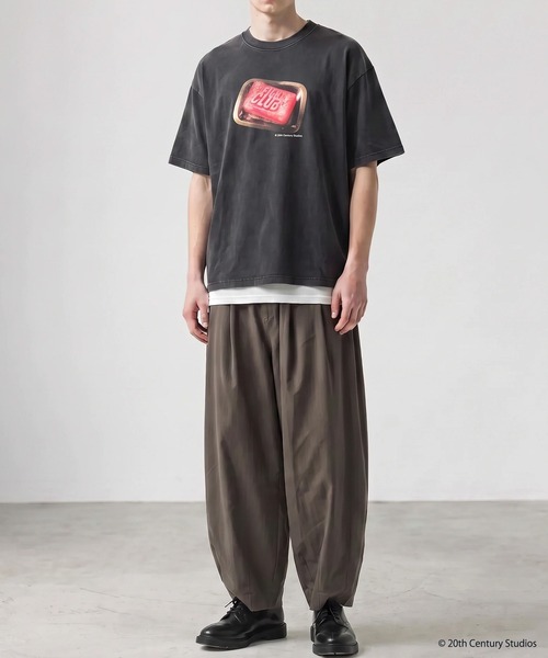SLICK(スリック)の「【SLICK/スリック】FIGHT CLUB Printed T-shirt 01 / ファイトクラブ ロゴプリントTシャツ / パウダー加工 / オーバーサイズ / ヴィンテージライク(Tシャツ/カットソー・メンズ・ブラック/ホワイト・3/2/1)」の12枚目の写真
