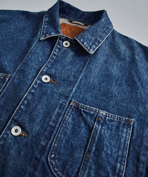 UNITED TOKYO(ユナイテッドトウキョウ)の「【数量限定】13oz SELVEDGE DENIM カバーオール(カバーオール・メンズ・ライトブルー/ダークインディゴブルー・1/2)」の8枚目の写真