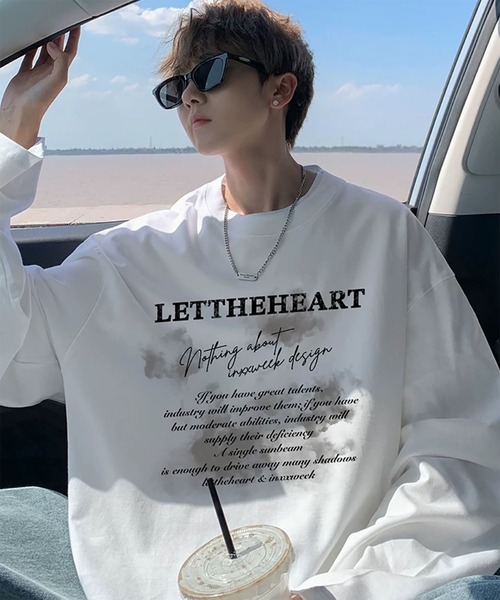 WESTBOY(ウエストボーイ)の「Y2K フロントグラフィックプリント ロングスリーブTシャツ WO26W7TP19(Tシャツ/カットソー・メンズ・ホワイト/ブラック・L/M/XL)」の4枚目の写真
