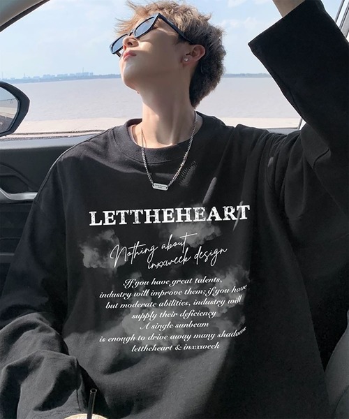 WESTBOY(ウエストボーイ)の「Y2K フロントグラフィックプリント ロングスリーブTシャツ WO26W7TP19(Tシャツ/カットソー・メンズ・ホワイト/ブラック・L/M/XL)」の5枚目の写真