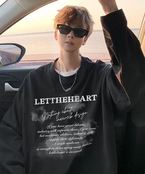 WESTBOY(ウエストボーイ)の「Y2K フロントグラフィックプリント ロングスリーブTシャツ WO26W7TP19(Tシャツ/カットソー・メンズ・ホワイト/ブラック・L/M/XL)」の8枚目の写真