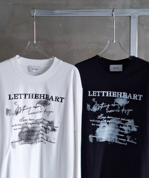 WESTBOY(ウエストボーイ)の「Y2K フロントグラフィックプリント ロングスリーブTシャツ WO26W7TP19(Tシャツ/カットソー・メンズ・ホワイト/ブラック・L/M/XL)」の12枚目の写真