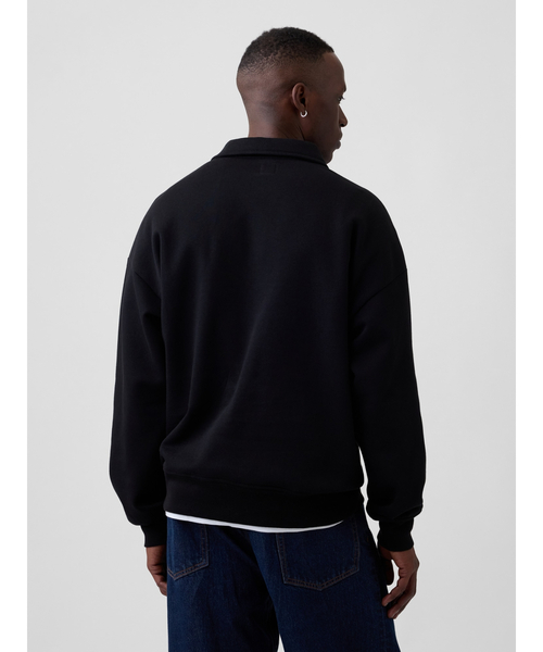 GAP（ギャップ）の「オーバーサイズ GAPロゴ 1/4ジップアップ スウェットシャツ（スウェット・メンズ・ブラック/ネイビー/グリーン・M/L/S/XS/XL）」の7枚目の写真