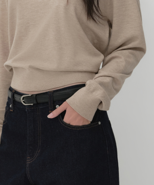 MUSINSA STANDARD WOMAN（ムシンサスタンダードウーマン）の「ウィメンズエッセンシャルヘンリーネックニット[ヘッダーライトベージュ]（ニット/セーター・レディース・その他・MEDIUM/LARGE/X-SMALL/SMALL）」の5枚目の写真