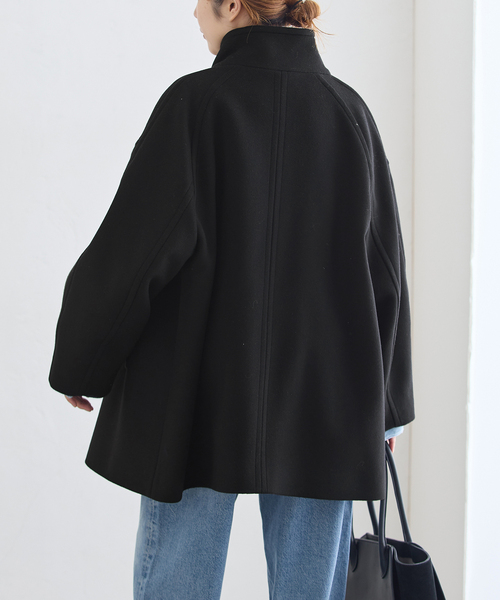 journal standard L'essage(ジャーナルスタンダードレサージュ)の「MANTECO/FABRICA ショートスタンドコート(その他アウター・レディース・カーキ/ネイビー/ブラック・38/36)」の8枚目の写真