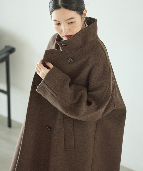 journal standard L'essage(ジャーナルスタンダードレサージュ)の「MANTECO/FABRICA ショートスタンドコート(その他アウター・レディース・カーキ/ネイビー/ブラック・38/36)」の14枚目の写真